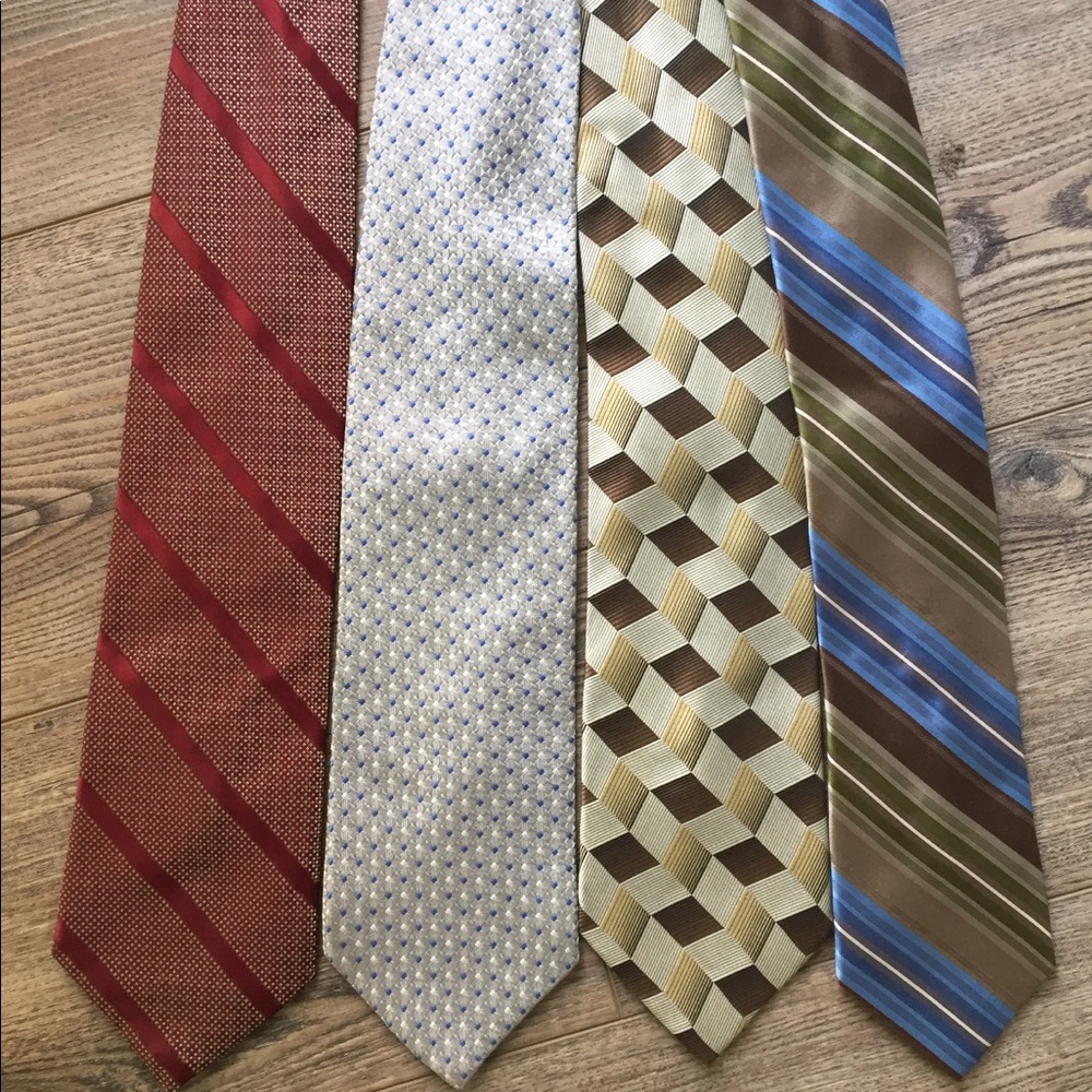 Bundle 4 100% Silk Ties - image 1